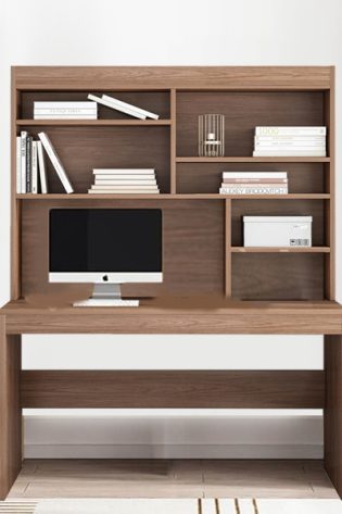 Bàn học liền giá sách