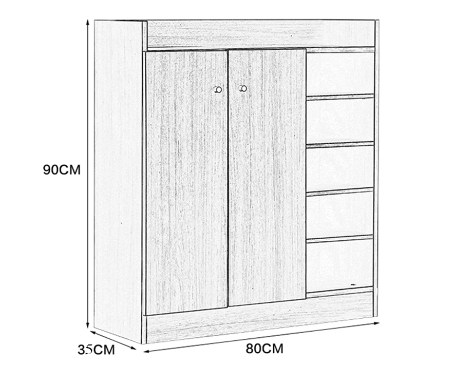 kích thước tủ giày