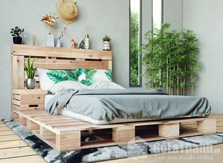 giường pallet gỗ 