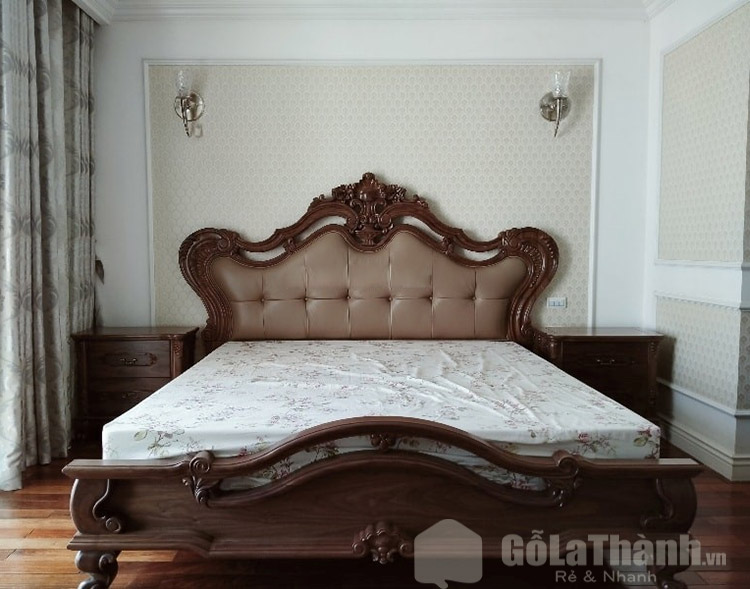 giường ngủ cao cấp gỗ tự nhiên
