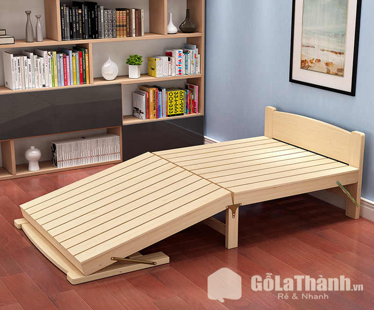giường gấp đơn bằng gỗ