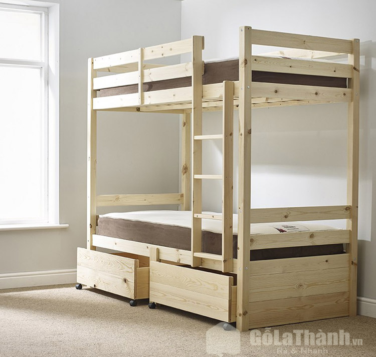 giường gỗ có hộc tủ