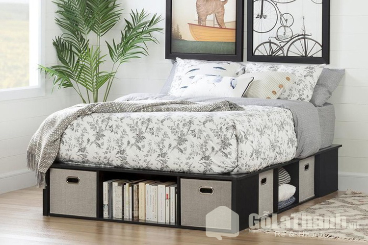 giường ngủ hiện đại có ngăn kéo dạng phản