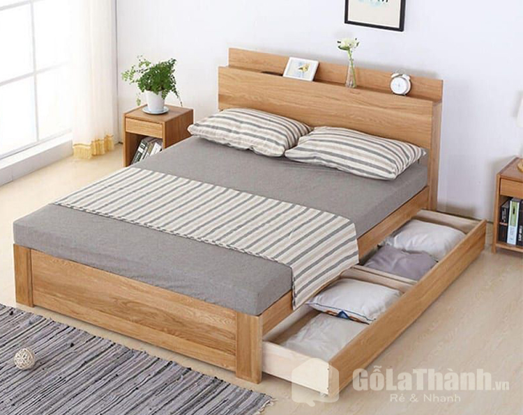 giường ngủ hiện đại có ngăn kéo