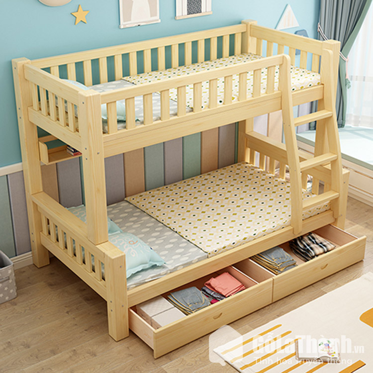 giường tầng có hộc kéo