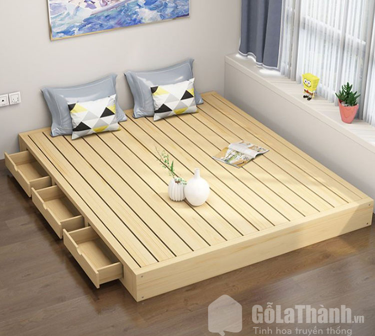 giường ngủ gỗ thông