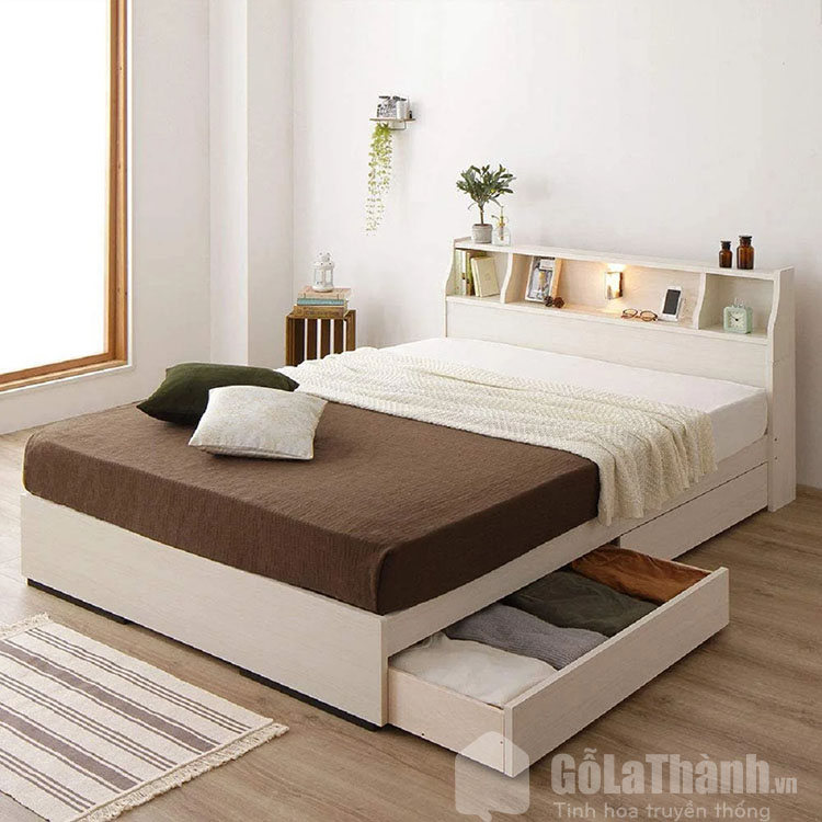 giường ngủ hộp bằng gỗ tự nhiên