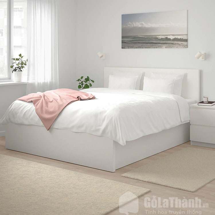 mẫu giường ngủ màu trắng đẹp