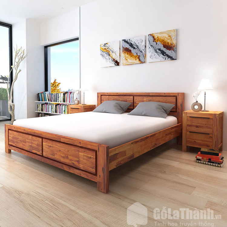giường gỗ keo