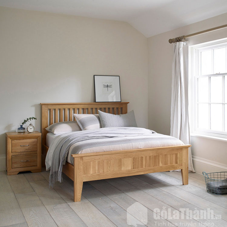 giường gỗ sồi 2mx2m