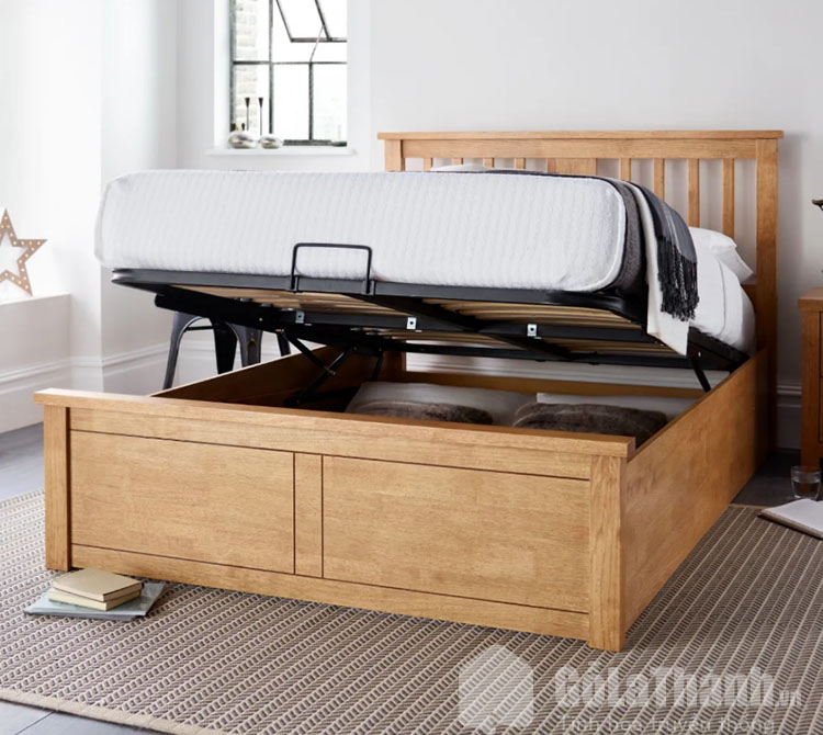 giường gỗ sồi hiện đại