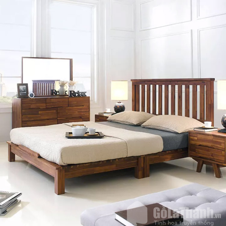 giường gỗ tràm