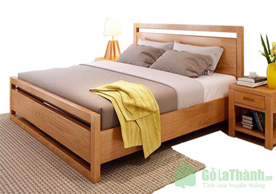 giường tủ gỗ sồi