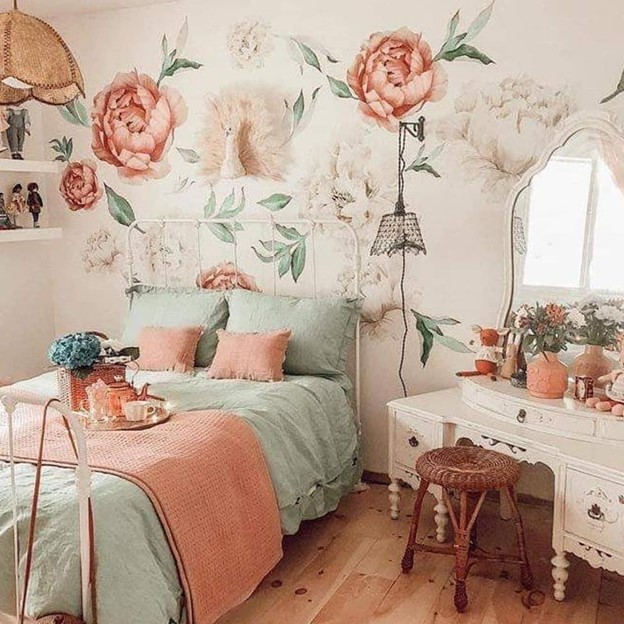 Trang trí phòng ngủ nữ phong cách vintage