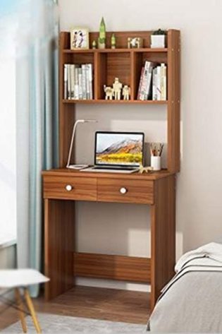 Bàn học gỗ MDF liền giá sách