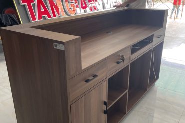 Quầy lễ tân độc đáo bằng gỗ MDF GHT-4050 photo review