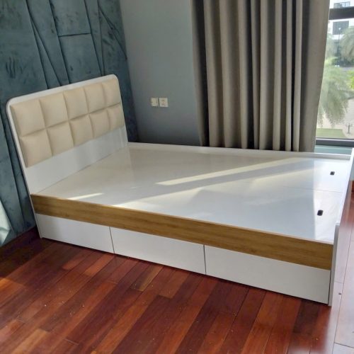 Giường ngủ bằng gỗ công nghiệp MDF hiện đại GHT-128 photo review