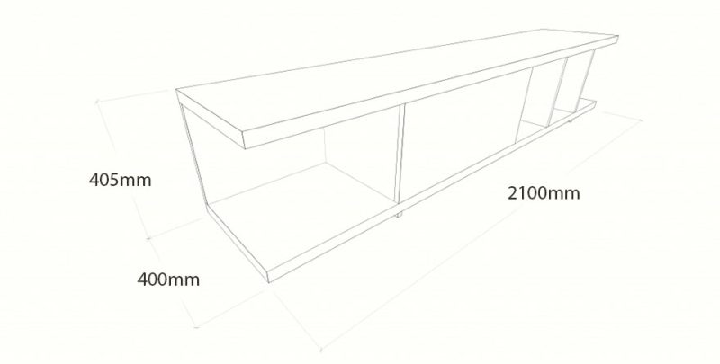 kích thước Kệ tivi gỗ đẹp hiện đại