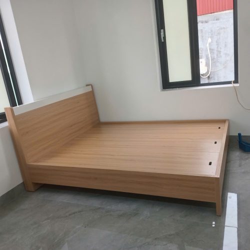 Giường gỗ công nghiệp phủ melamine bền đẹp GHT-153 photo review