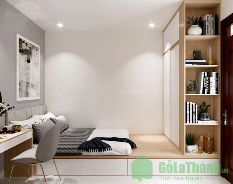 giường ngủ kết hợp tủ quần áo gỗ MDF