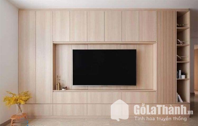 kệ tivi âm tường gỗ MDF