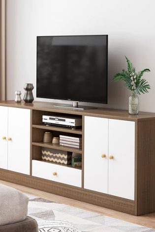 kệ tivi đơn giản bằng gỗ
