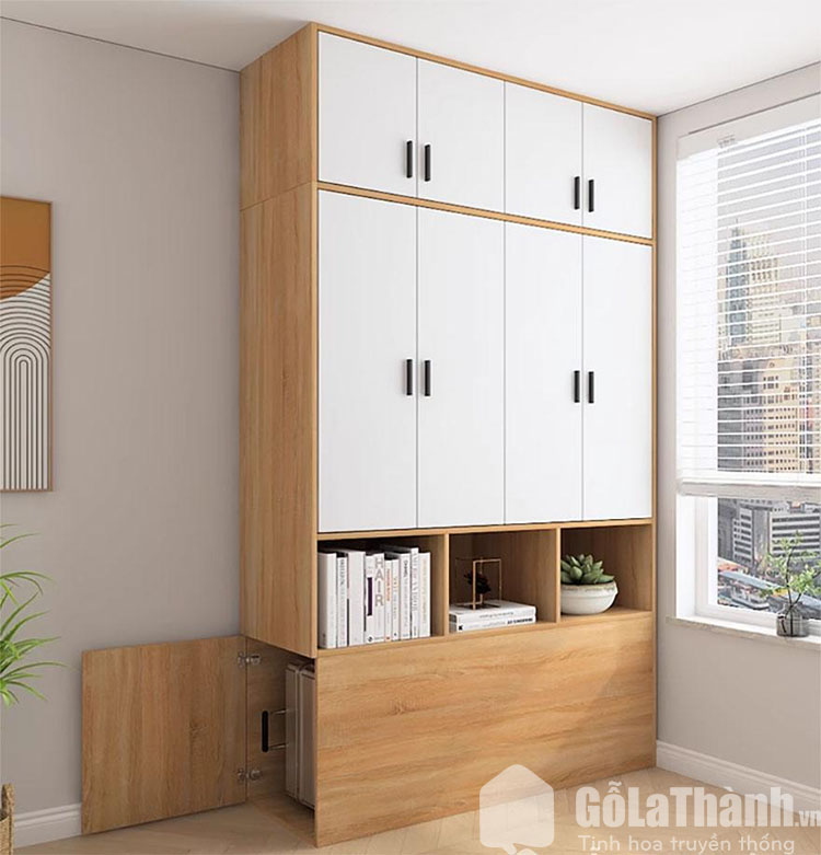 tủ quần áo gỗ công nghiệp mdf phủ melamine