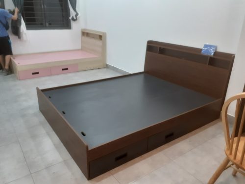 Giường bệt hiện đại gỗ MDF có ngăn kéo GHT-150 photo review