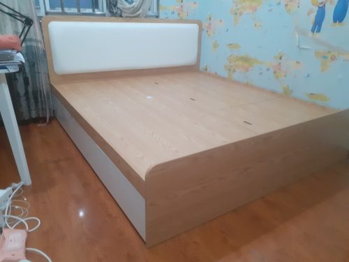 Giường mdf phủ melamine có ngăn kéo GHT-151 photo review