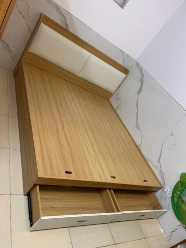 Giường bọc nệm da đầu giường đẹp GHT-186 photo review