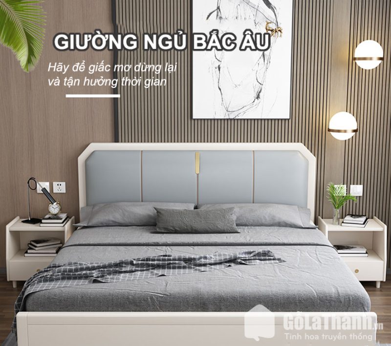 giường ngủ gỗ sồi GHT-187