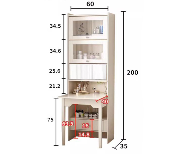 bàn phấn trang điểm bằng gỗ