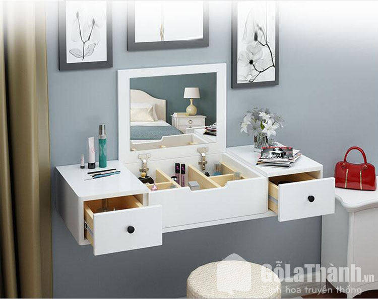 kệ trang điểm treo tường đẹp bàn trang điểm treo tường gương gấp