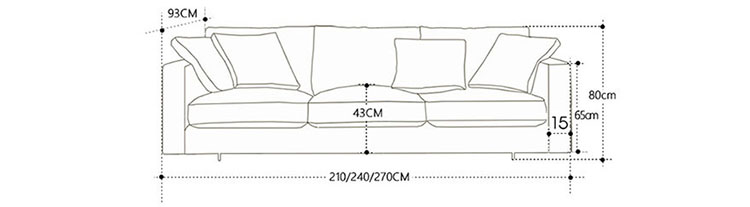 Kích thước Ghế sofa cao cấp