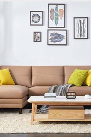 Ghế sofa gỗ bọc da