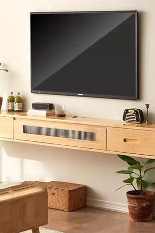 kệ trang trí tivi bằng gỗ