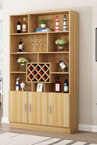 kệ trưng rượu gỗ