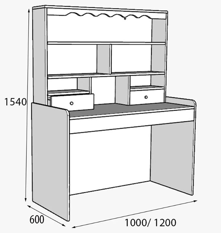 Kích thước mẫu bàn học nhỏ xinh