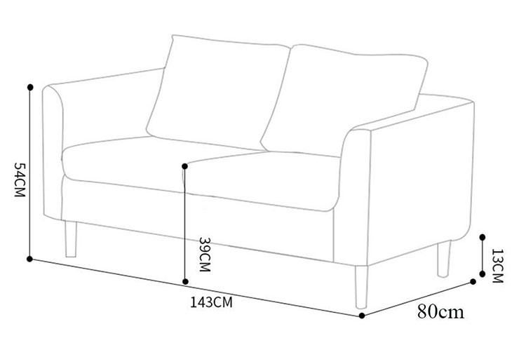 Kích thước sofa bắc âu thanh lịch