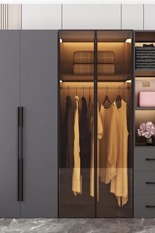 Tủ áo gỗ kết hợp cánh kính sáng trọng GHT-51610