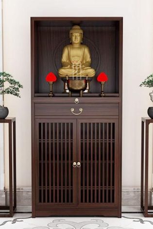 Tủ bàn thờ gỗ sồi