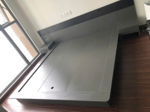 Giường bệt gỗ kèm 2 tab hiện đại GHT-156 photo review
