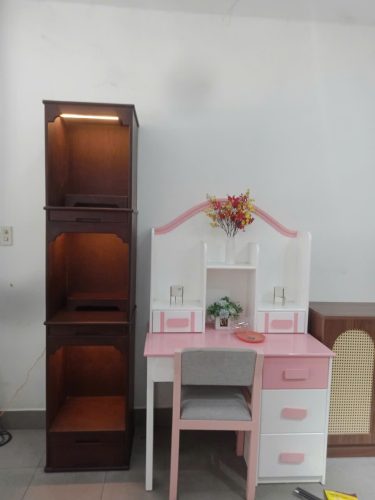 Bàn thờ cúng 3 tầng sồi dáng thanh mảnh GHT-51602 photo review