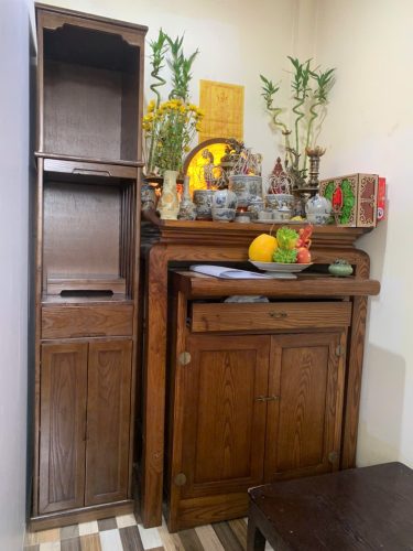 Tủ thờ gỗ tự nhiên kiểu dáng cao GHT-51596 photo review