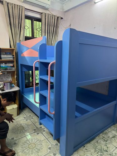 Giường tầng đẹp cho 2 bé gỗ công nghiệp GHT-177 photo review