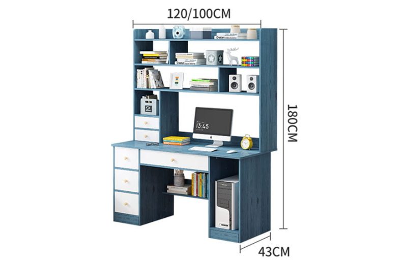 bàn làm việc có hộc để cây máy tính