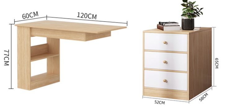 bàn làm việc gỗ mdf phủ melamine