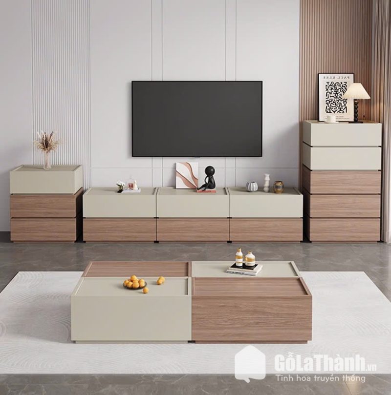 bàn trà gỗ mdf hiện đại