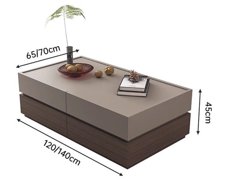 bàn trà gỗ công nghiệp thiết kế ấn tượng