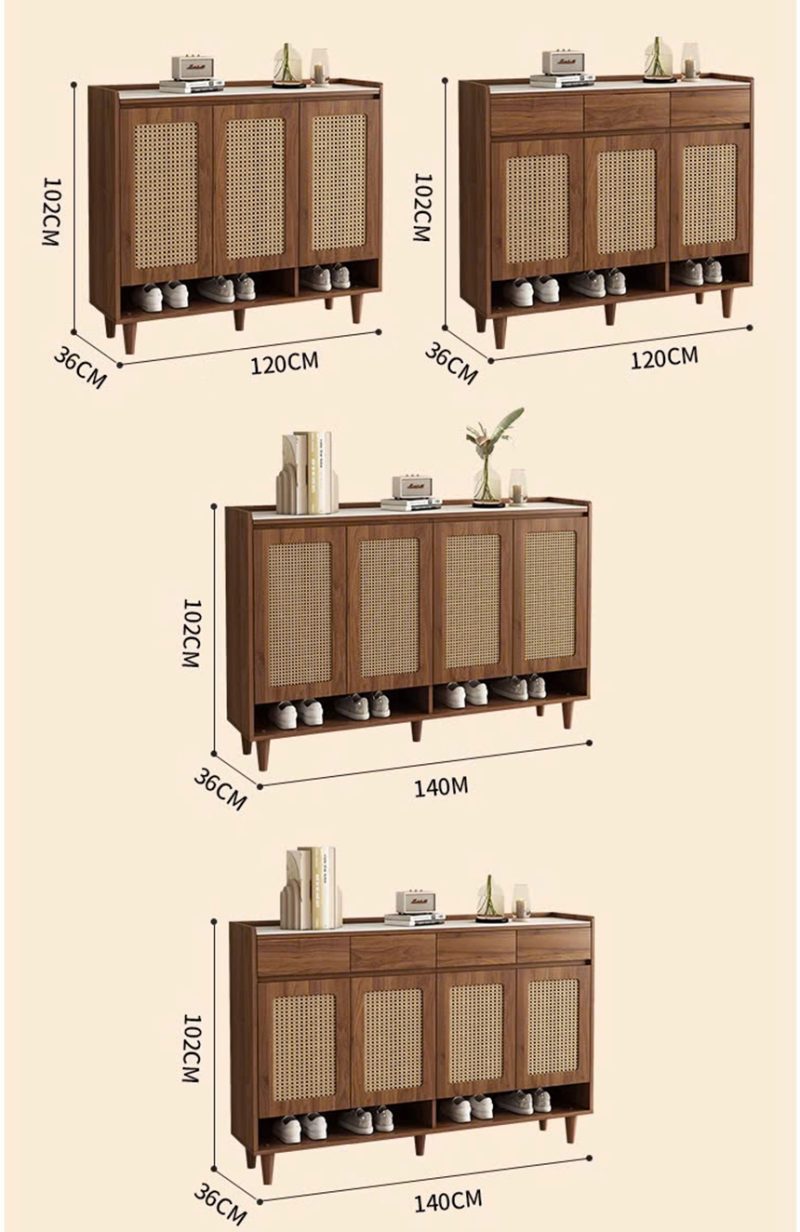 tủ để giày cánh lưới mây